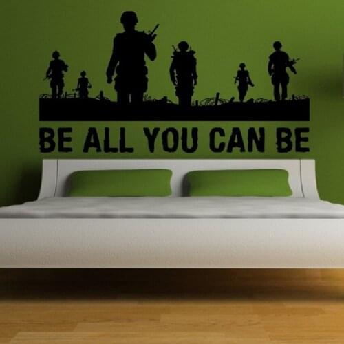 Living Room Wallpapers boys kids bedroom wall sticker quote art army troops solider Home Decoration Vinyl decal and decor