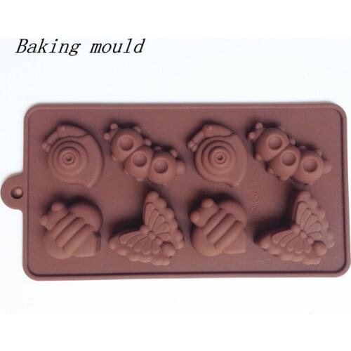 Wholesale Silicone mold B074 Butterfly bug bee shape Chocolate mold Fondant cake mould Baking mold