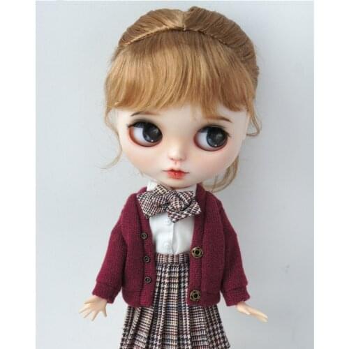 9-10inch 10-11inch Synthetic mohair Doll wigs JD413 24-28CM French Braids Blyth doll hair