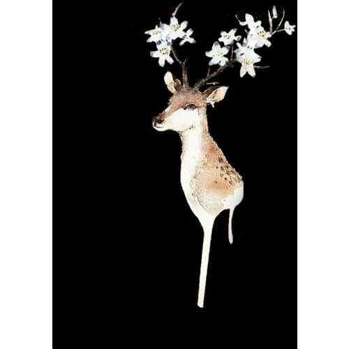 Flower Deer Patch Iron-On Clothes Flower Parches Washable Heat Transfer Diy Accessory Badges Applique Thermal Sticker