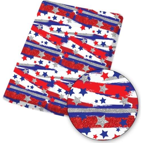 PatchworkBlue Graffiti Stars Printed Polyester Cotton Fabric for Tissue Sewing Quilting Fabrics Needlework Material DIY Handmade