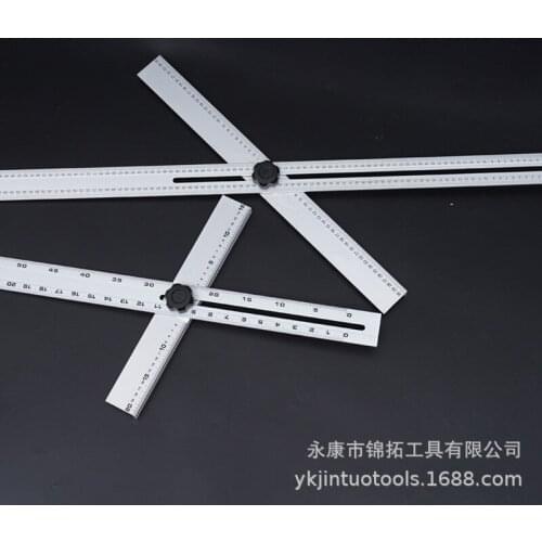 Movable T-shaped ruler, aluminum alloy angle adjustable, movable scale, decoration engineering T-square measuring tools