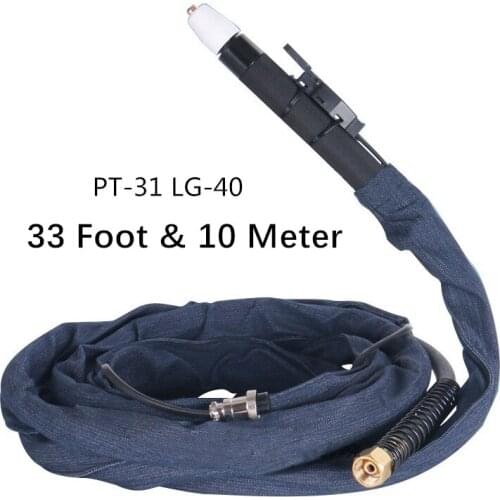 PT31 LG40 33 Feet 10M Straight Machine Torch Head Body Air Plasma Ferramenta Torch Complete CUT40 CT312 LGK40 CUT50