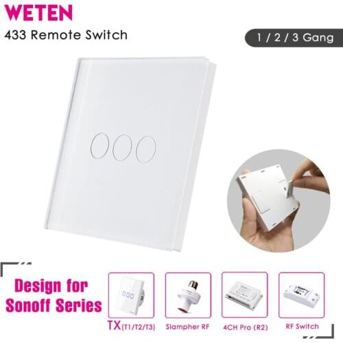 433 Mhz RF Remote Control Switch for Sonoff TX T1 T2 T3 EU UK US / Sonoff 4CH Pro R2 / Sonoff Slampher / Sonoff RF