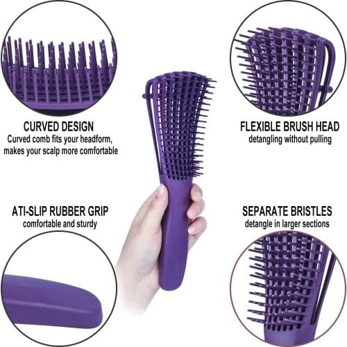 DREWTI Professional Hairbrush for Woman Octopus Hair Comb Massage Comb Hairdressing Tool Dry,Wet Good Hair Barber Detangling
