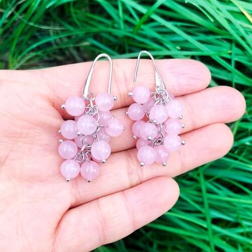 SAY HELLO Malachite Turquoises Small Beaded Dangle Earrings for Women Female Beads Tassel Drop Earrings Jewelry серьги K4822