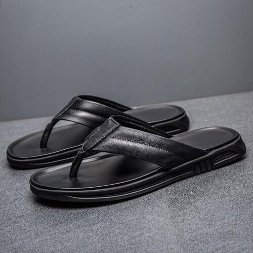 Slipers For Men Summer Flip Flops Mens Slippers Bedroom Men Leather Indoor Sandals&slippers Sandals Beach Non Slip Fashion