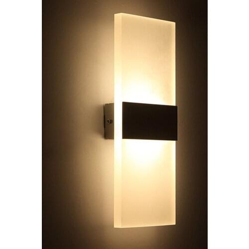 LED Wall Light Sconce Lamp Modern Acrylic Decorative Warm/Cold White Lamp For Bedroom Living Room Hallway Indoor Wall Lamp