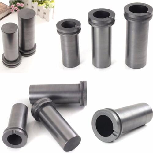 U2JF Pure Graphite Crucible Cup Metal Melting Gold Silver Scrap Furnace Casting