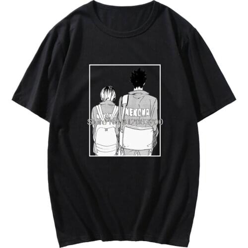 Japanese Anime Haikyuu Sweatshirt Kenma Kozume Print Short Sleeve T-shirt Men Women Oversized Casual Style T Shirt Male Tshirt