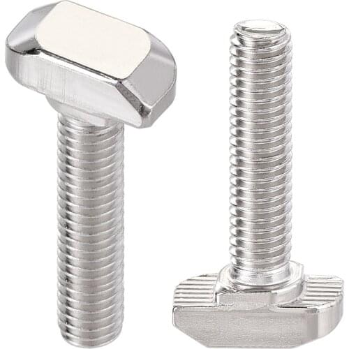 Uxcell M6x25mm T-Slot Drop-in Stud Sliding Bolt Screw Carbon Steel 30 Series 5pcs