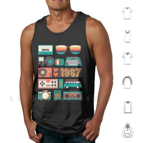 Legends Awesome Are Born Retro Vintage Made In 1967 50th tank tops vest 100% Cotton Vintage Retro 70s 80s January February