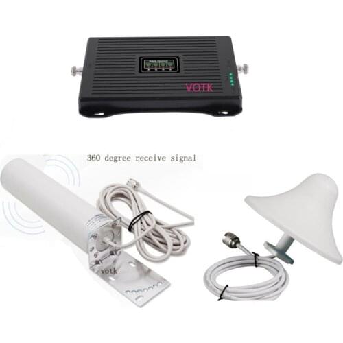VOTK Four Band Signal BOOSTER Mobile 2G 3G 4G Tri Band Celluar Repeater 800 900 1800 2100 AMPLIFIER with OMNI ANTENNA