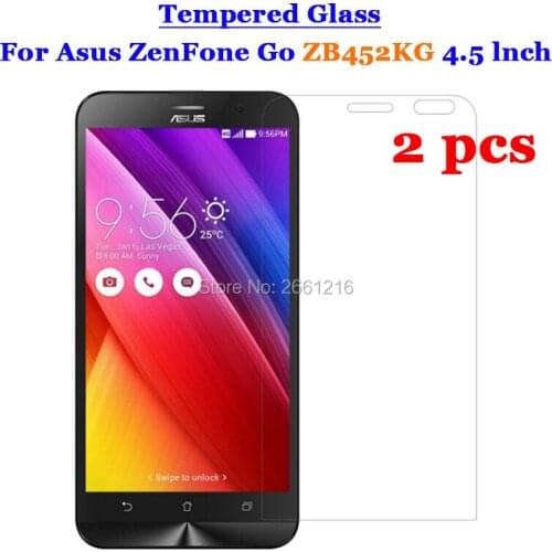 2 Pcs/Lot For Asus Zenfone Go ZB452KG Tempered Glass 9H Premium Screen Protector Film For Asus ZenFone Go (2nd Gen) 4.5 ZB452KG