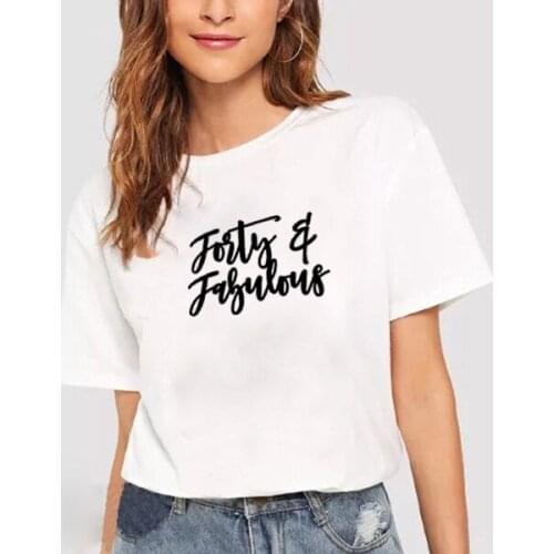 Joity Jagulous Printed Tee Shirt Femme Summer Short Sleeve O-neck T Shirts for Women Cotton Loose Black White Tshirt Women