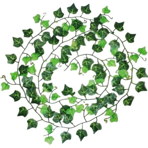 1Piece 2.4M Home Decor Artificial Ivy Leaf Garland Plants Vine Fake Foliage Flowers Creeper Green Ivy Wreath