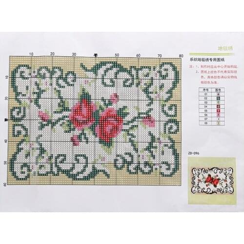 1pc Flower Carpet Crocheting Kit DIY Cushion Carpet Flower Latch Hook Rug Kit Sofa Pillow Cushion Mat Home Decor