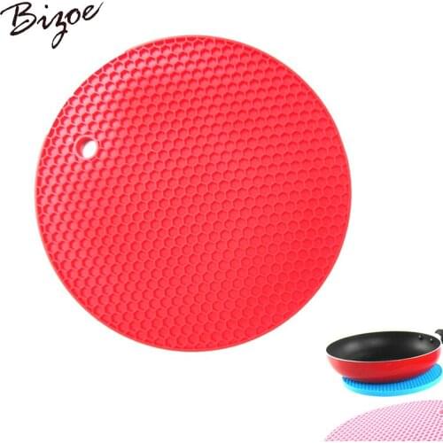 2PC /18CM honeycomb silicone round non-slip heat-resistant pad coaster cushion placemat seat kitchenware