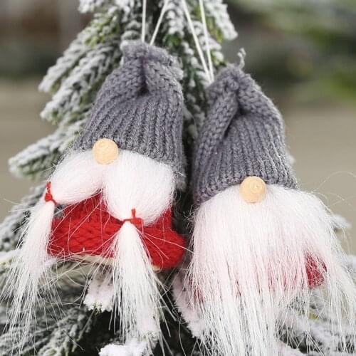 2Pcs Christmas Santa Claus Angel Girl Dolls Navidad 2021 Xmas Tree Ornaments 2022 New Year Gifts Christmas Decorations for Home