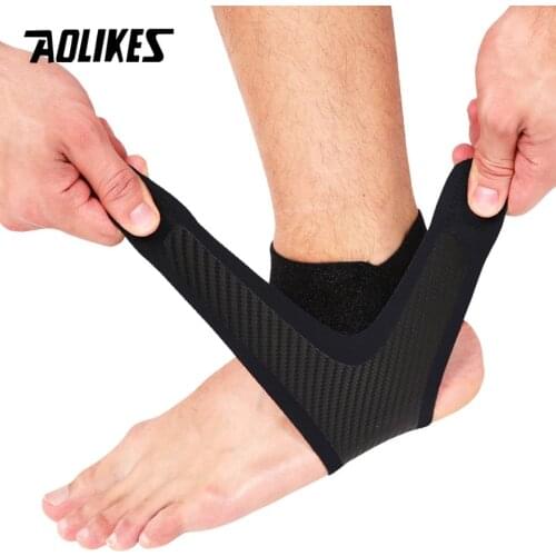 AOLIKES 1PCS New Elastic Ankle Support Adjustable Breathable Ankle Brace for Sports Protection Sprains Injury Heel Wrap Sleeve
