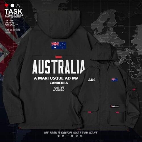 Australia AUS Aussie Australian men jacket hooded nation flag jackets new printed mens mens clothing casual autumn clothes