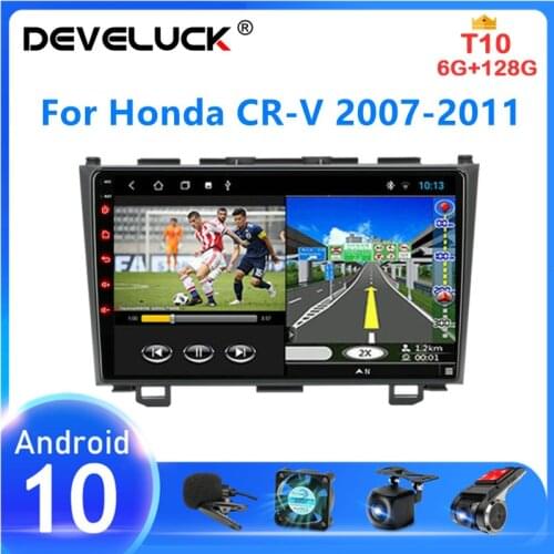 Android 10 2din Car Radio For Honda CR-V 3 RE CRV 2007- 2011 Multimedia Playe GPS Navigation Carplay Android AUTOr DVD Head Unit