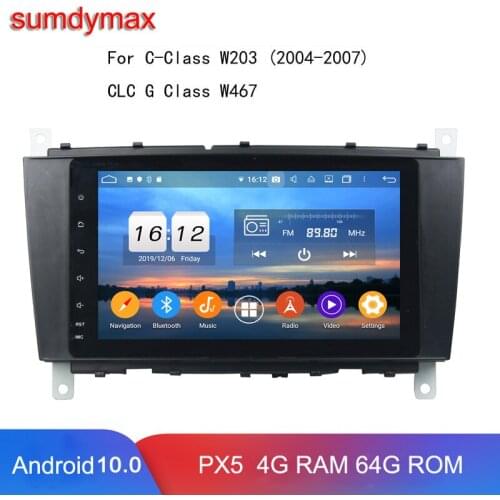 Android 10 car multimedia player for Mercedes BenzC-Classs CLC W203 CLK W209 2004-2007 C200 C230 C220 C320 C350 car audio gps