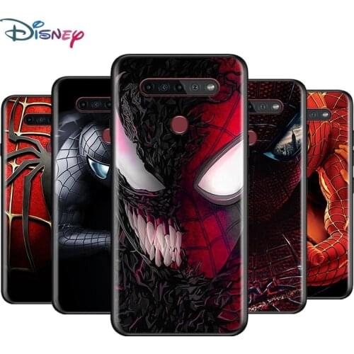 Black Soft Cool Spider-Man For LG K92 K62 K52 K42 K31 K22 K71 K61 K51S K41S K30 K20 G8 G8S G8X ThinQ Phone Case