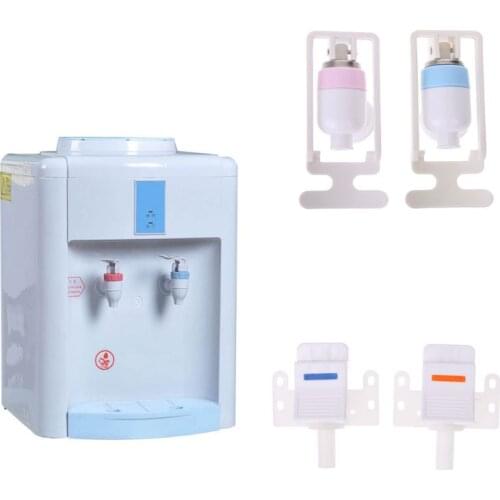 Water Dispenser Replacement Push Type White Plastic Tap Faucet 2 Pcs