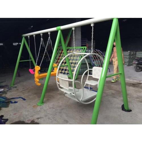Outdoor baby swing chair playground childrens plastic slide garden toys seat kids monkey bars set children child swing nest Q57
