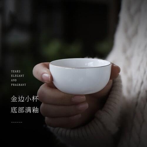 Ceramic Small Tea Cup Master Cup Personal Cup Full Glaze Single Cup Tea Cup Kung Fu Tea Ceremony Tea Cup