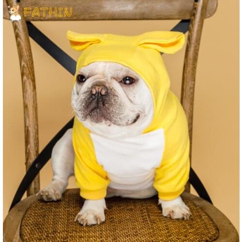 FATHIN Lovely Dog Baseball Hoodies Embroidery French Bulldog Clothes Small Large Dog Hoodie XS-FB