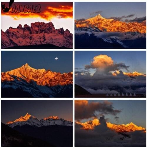 Mountain 5D Diy Diamond Painting Fire Cloud Cross Stitch Embroidery Landscape Mosaic Manual Inlaid Craft Gift Home Decoration