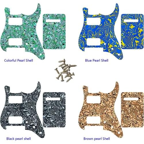 Guitar Pickguard - For US 11 Screw Holes Strat With Floyd Rose Tremolo Bridge Single HH Scratch Plate & Back Plate