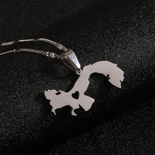 Stainless Steel Panama Map Pendant Necklaces Panamanian Maps Jewelry