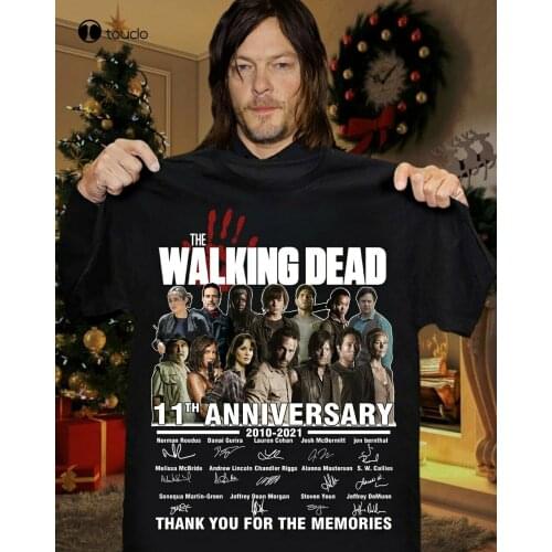 New The Walking Dead 11Th Anniversary 2010-2021 Movie Film Tee Shirt Cotton Tee Shirt