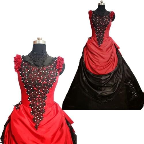 New Woman Vintage Costumes 18th Duchess Retro medieval Renaissance Reenactment Theatre Civil war Victorian dress D-737