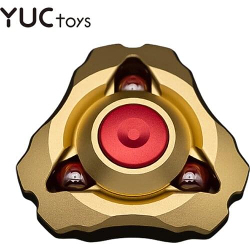 Zeus Mini Hand Spinner 8x15x44 R188 Bearing Senior Titanium Brass Aluminum Metal Fidget Spinners Grind Arenaceous Stress Relief