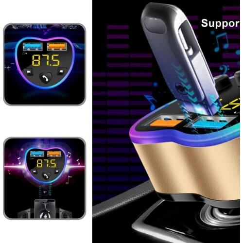 Practical Wide Compatibility Dual USB Car Charger Wide Compatibility Auto Charger Bluetooth-compatible 5.0 for Phone