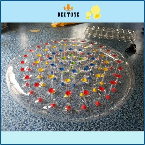 Transparent round color pull point inflatable air cushion, inflatable floating row, floating platform on water