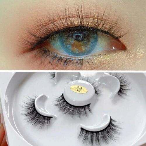 NEW 3 Pairs Multipack Faux 3D Mink Hair False Eyelashes Handmade Fluffy Long Lashes Nature Long Eye Makeup Tools Eye Lashes