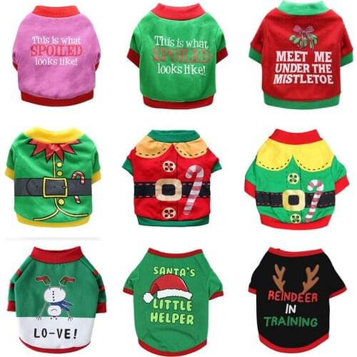 Christmas Dog Clothes New Year Pets Dogs Clothing For Small Medium Dogs Costume Chihuahua Pet Shirt Warm Dog Hoodie