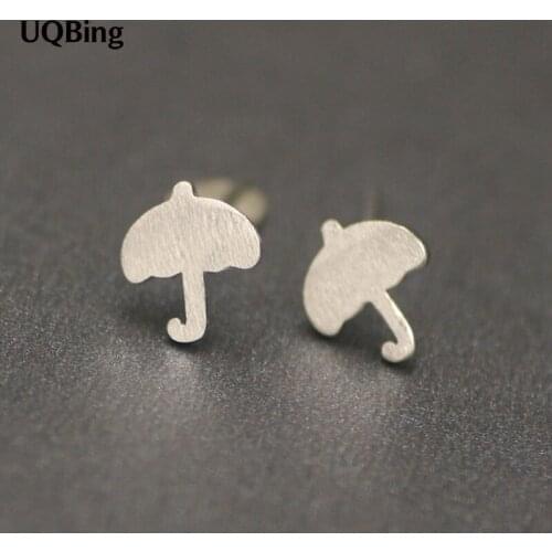 Free Shipping Beautiful Jewelry Fashion Women Stud Earrings 925 Sterling Silver Umbrella Stud Earrings Pendientes Brincos