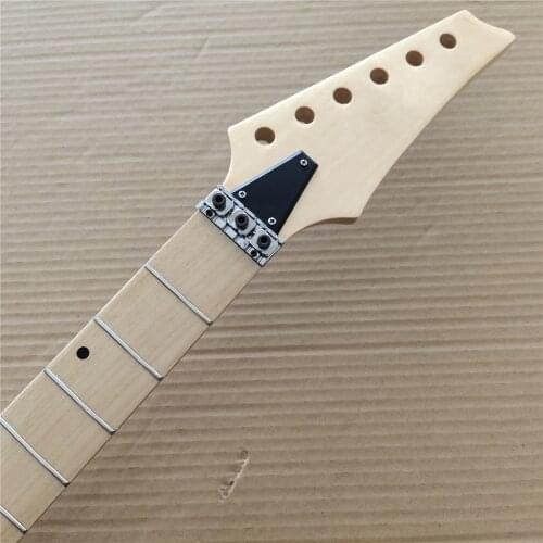 24 Frets Maple Electric Guitar Neck Replacement Maple Fingerboard Locking Nut
