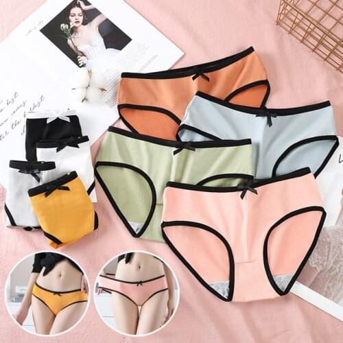 Women Panties Cotton Briefs Cute Printed Underpants Soft Seamless Lingerie Breathable Famale Boxer Shorts Women Intimates