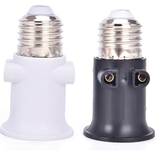 1pcs PBT Fireproof E27 Bulb Adapter Lamp Holder Base Socket Conversion with EU Plug