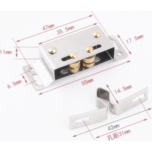 10PCS/Lot Wardrobe Door Closer Hardware Furniture Fittings Stopper Damper Buffer Cabinet Catch