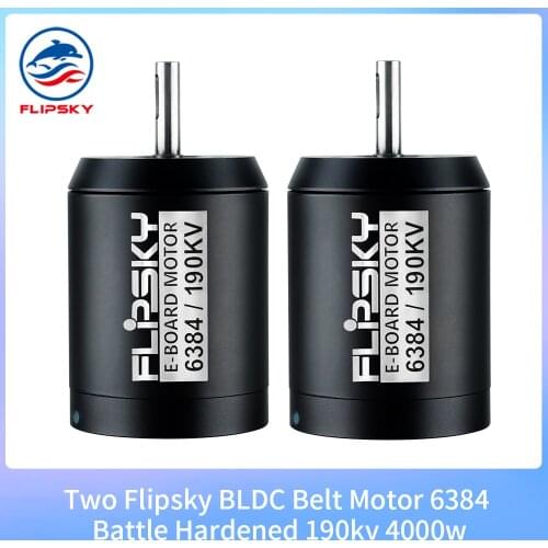 2PCS Flipsky BLDC Belt Motor 6384 Battle Hardened Combo 190KV 4000W for Electric Skateboard/ESK8/Ebike/DIY electronics|Flipsky
