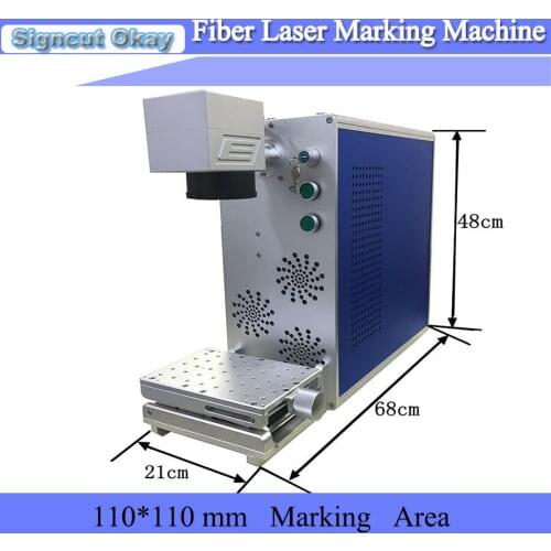 2018 New Type 10/20/30W Fiber Laser Marking Machine 110*110mm metal laser marking machine Free Shipping