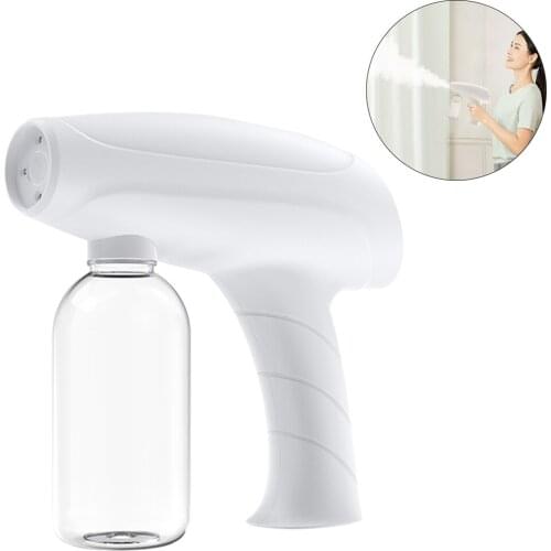 320ml Wireless Electric Sanitizer Sprayer Disinfects Blue Light Nano Steam Spray Gun Sterilizing for Home Office Salon Bar Hotel